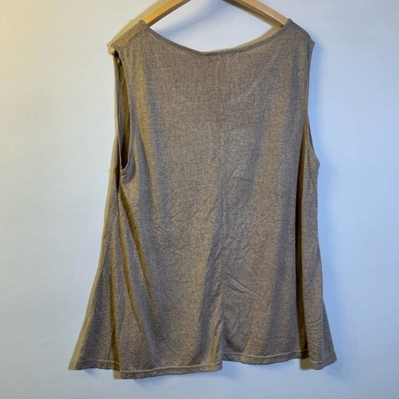 5/ $25 C'Fait Pour Vous Paris Sleeveless Brown Top M - Picture 7 of 11